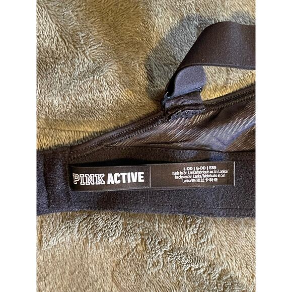 VS Pink Active Large (DD) Black and Gray Lightly Lined Sports Bra - Picture 4 of 8